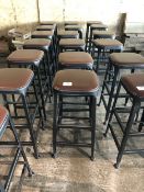 (6) Backless Steel Framed / Leather Seat Bar Stools