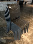 (5) Outdoor Rattan Effect Dining Chairs