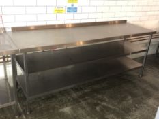 Rectangular Three Tier Stainless Steel Preparation Table