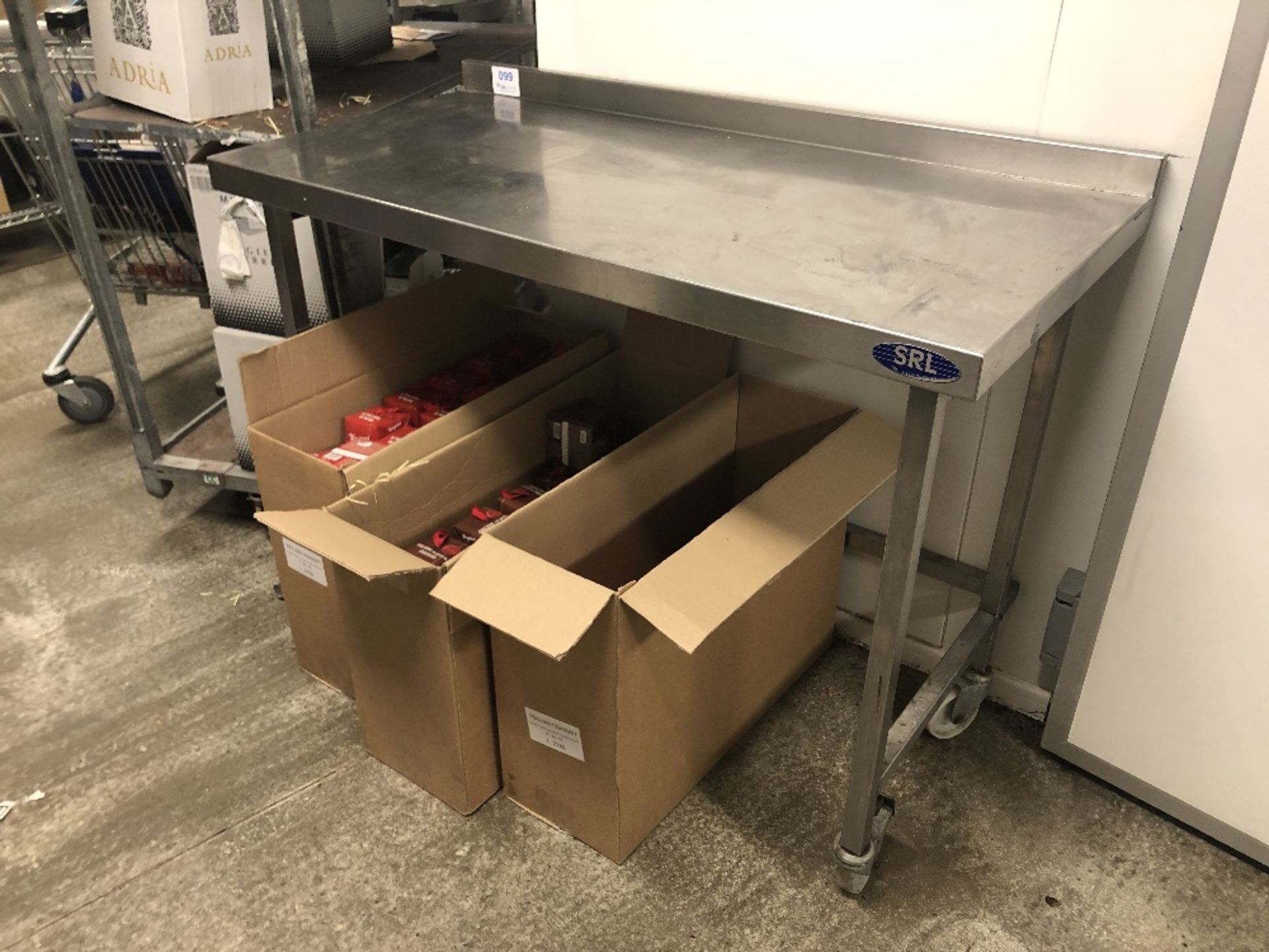 Two Tier Stainless Steel Mobile Preparation Table