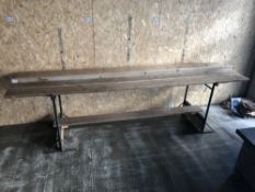Industrial Style Steel Framed / Wooden Planks High Bar Table