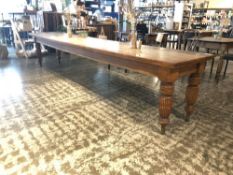 Rectangular Solid Wood 12' Dining Table