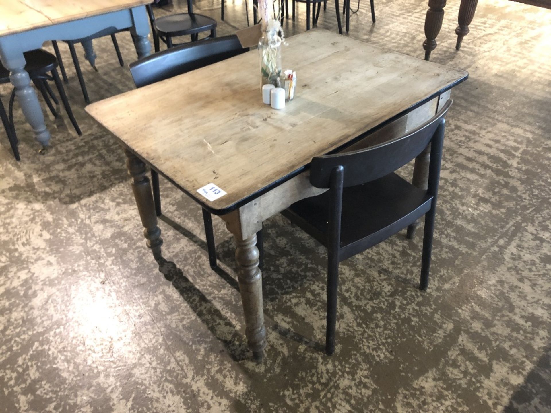 Rectangular Solid Wood Dining Table with (2) Chairs