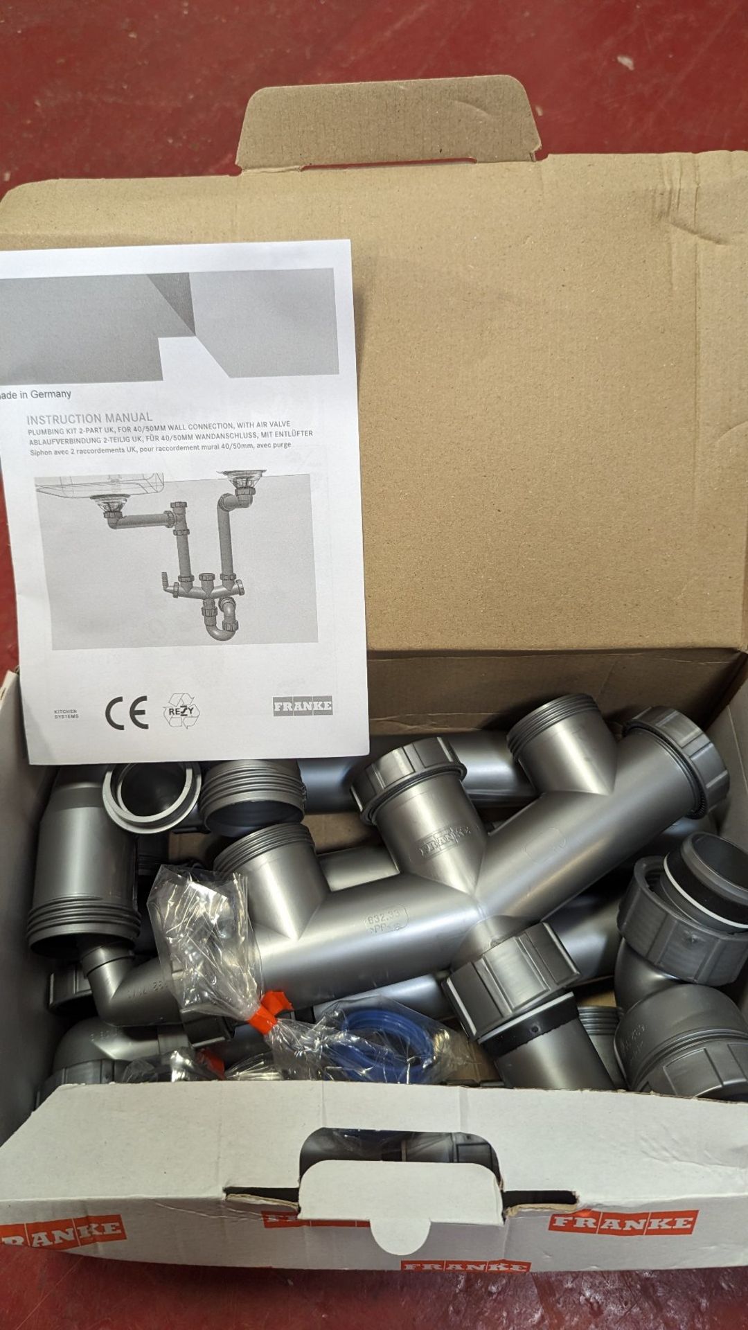Franke plumbing kit with (2) connections