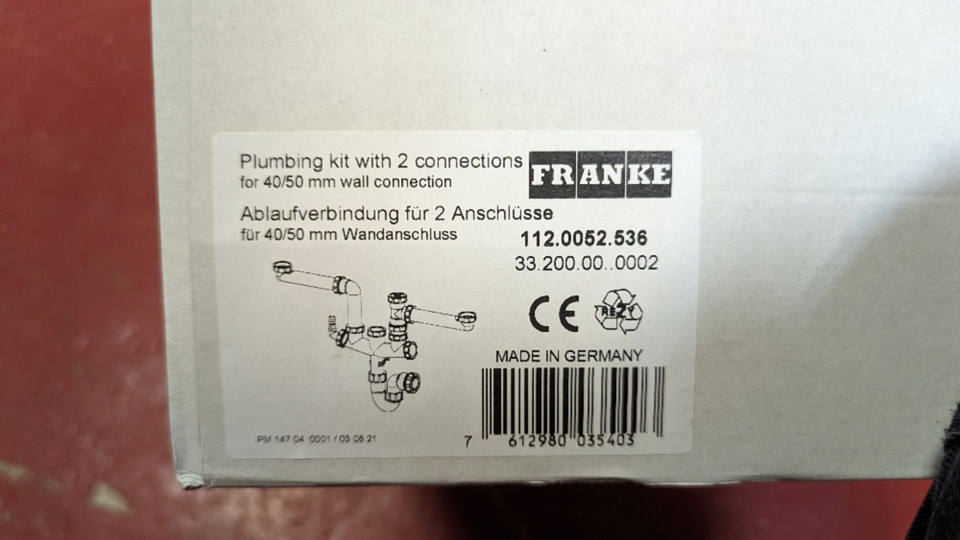 Franke plumbing kit with (2) connections - Image 3 of 3