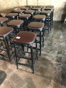 (6) Backless Steel Framed / Leather Seat Bar Stools