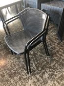 (2) Mesh / Metal Frame Outdoor Armchairs