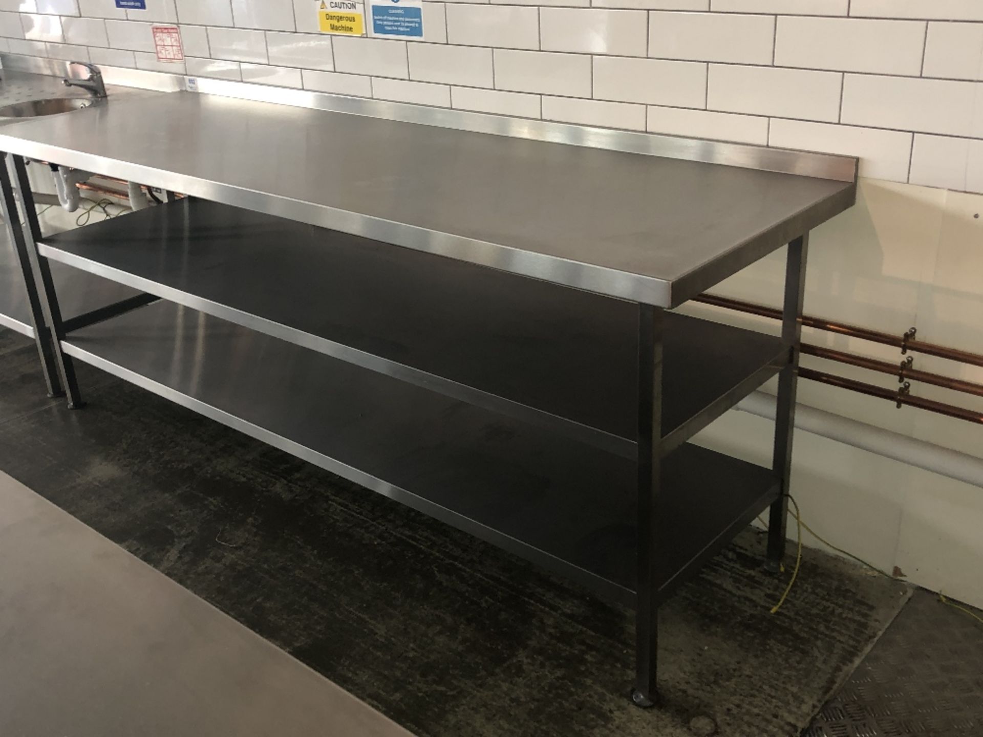 Rectangular Three Tier Stainless Steel Preparation Table - Image 2 of 3