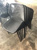 (7) Mesh / Metal Frame Outdoor Dining Chairs