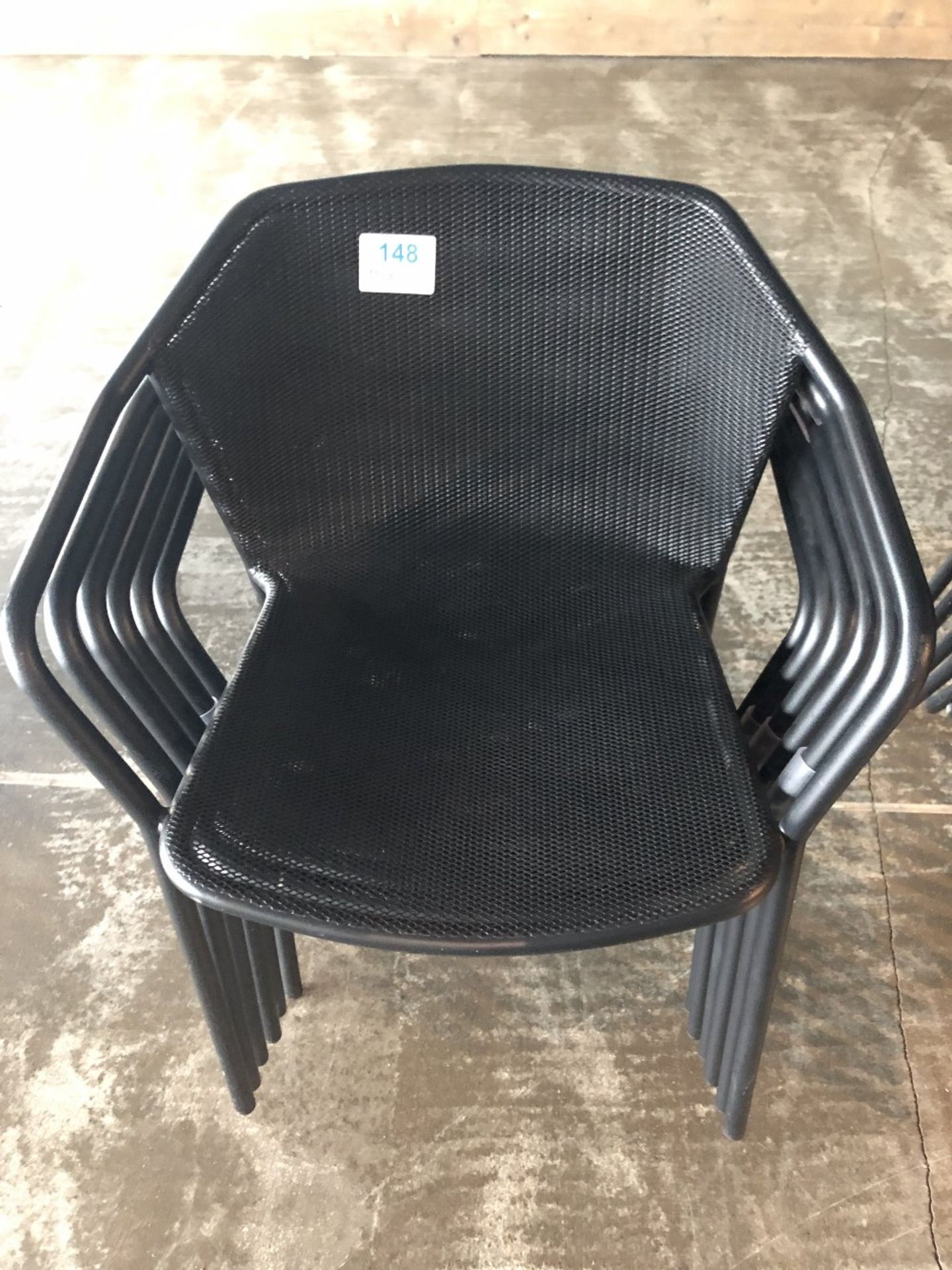 (6) Mesh / Metal Frame Outdoor Armchairs - Image 2 of 2