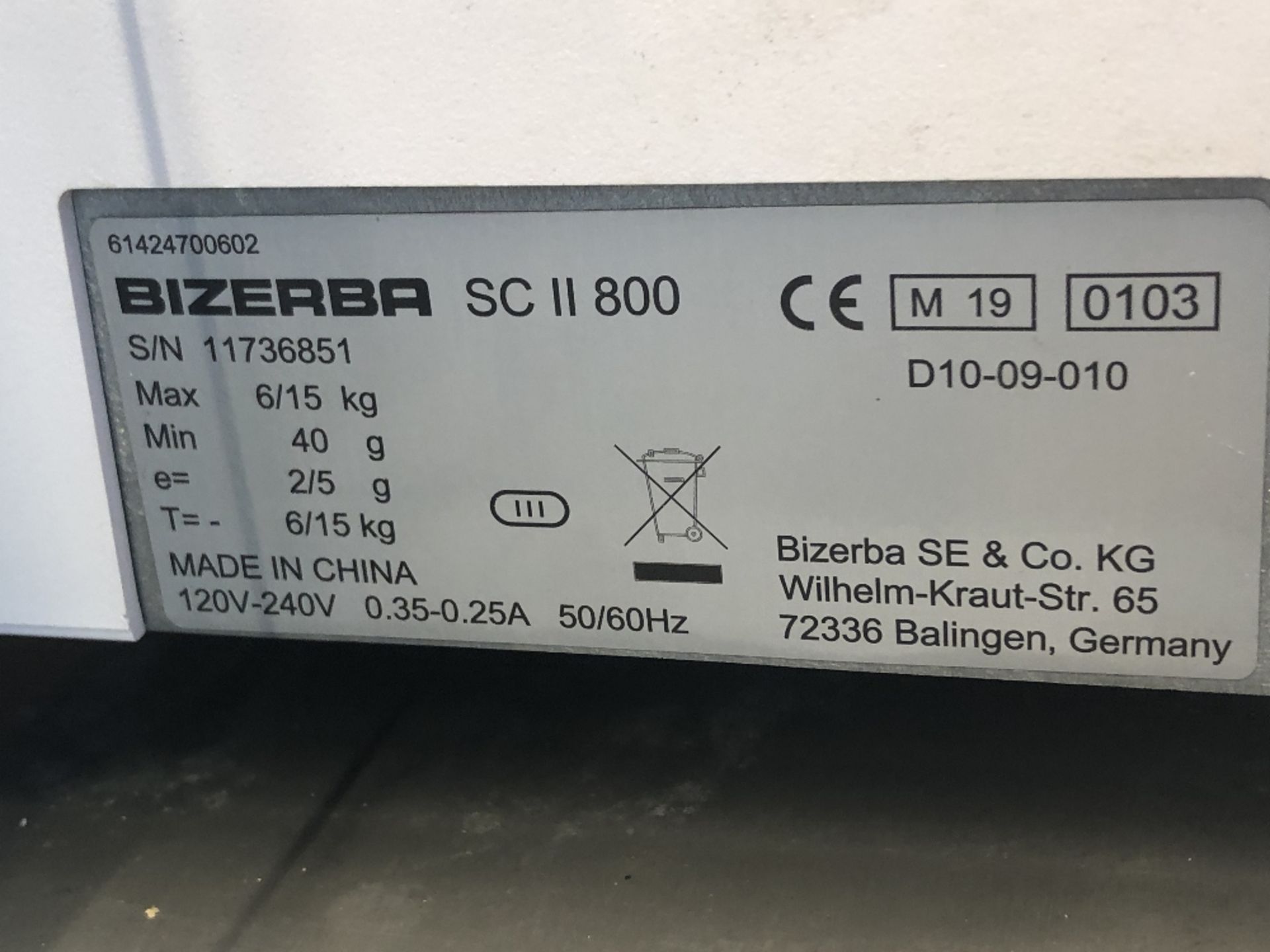 Bizerba SC II 800 Platform Scales with Integrated Label Printer - Image 4 of 4
