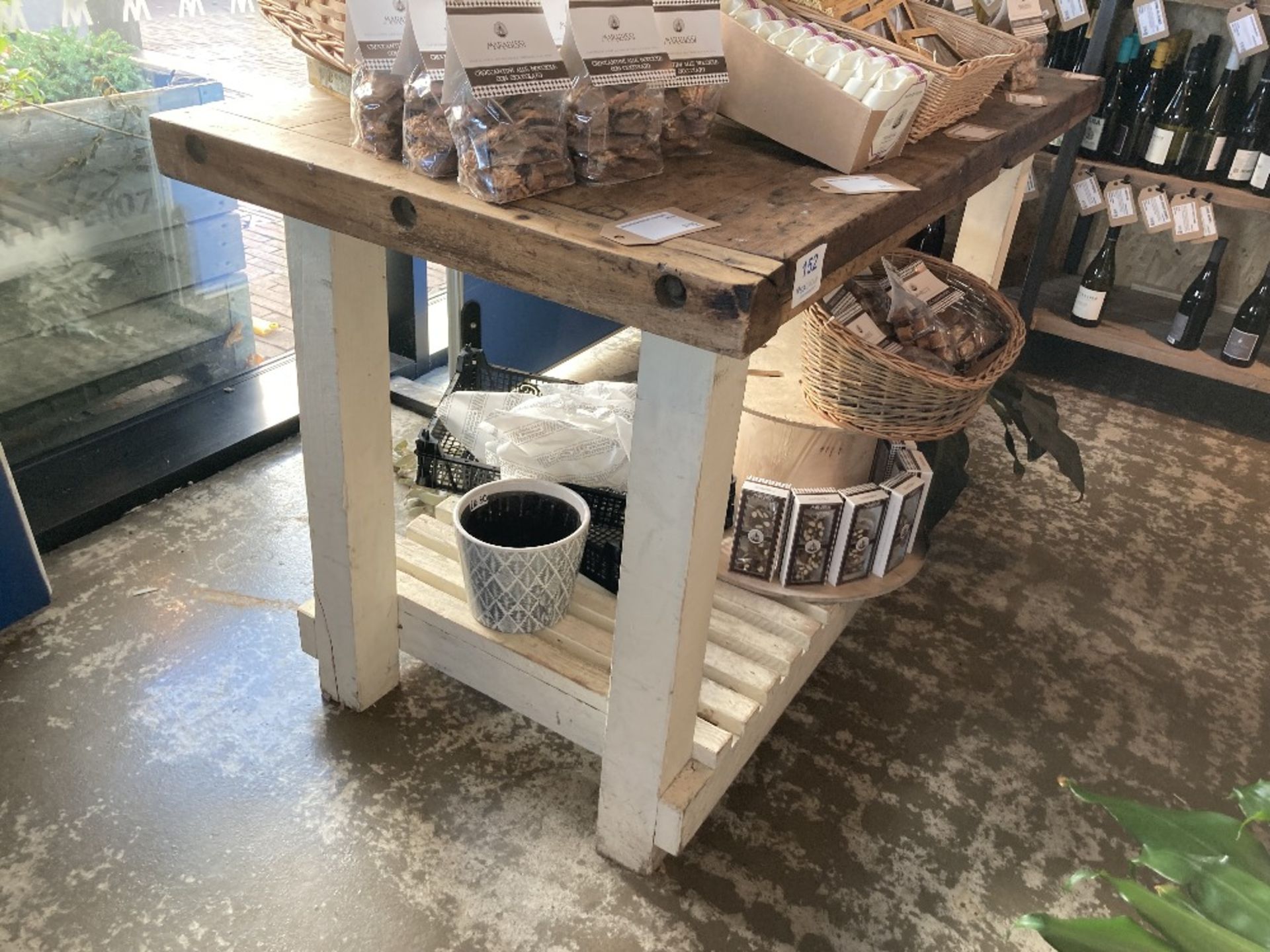 Rectangular Two Tier Butchers Block Table - Image 5 of 5