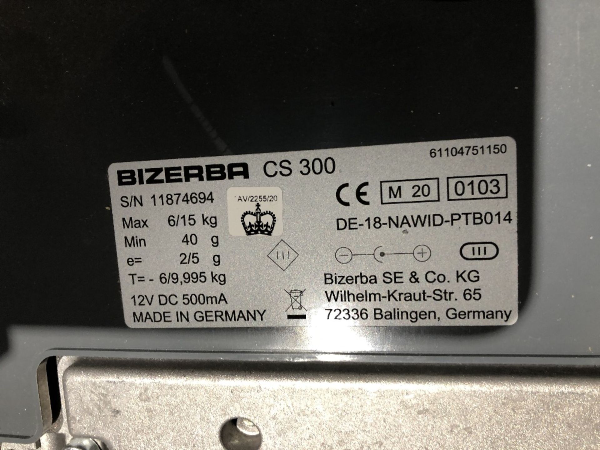 Bizerba CS 300 Digital Platform Scale - Image 3 of 3