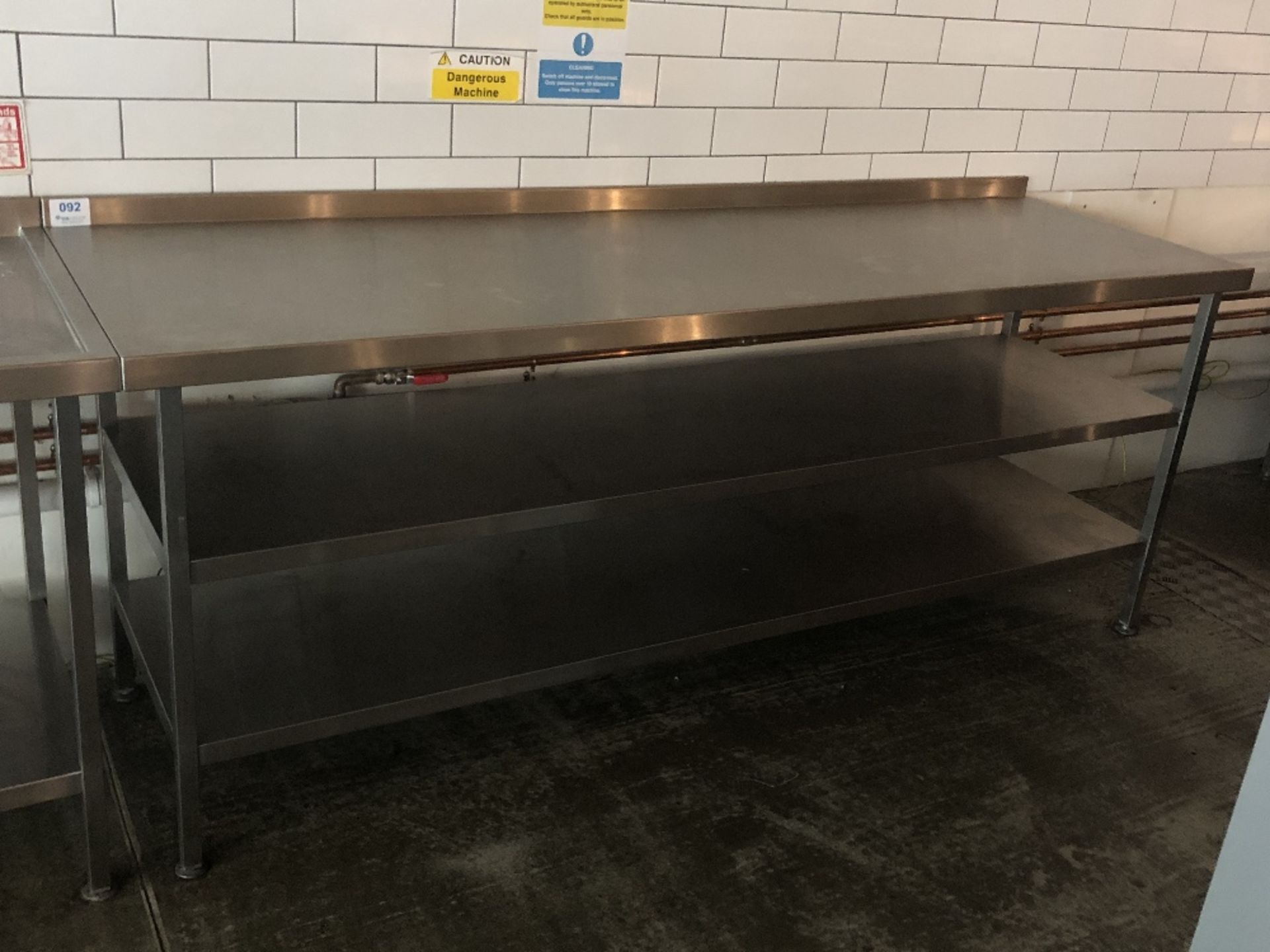 Rectangular Three Tier Stainless Steel Preparation Table - Image 3 of 3