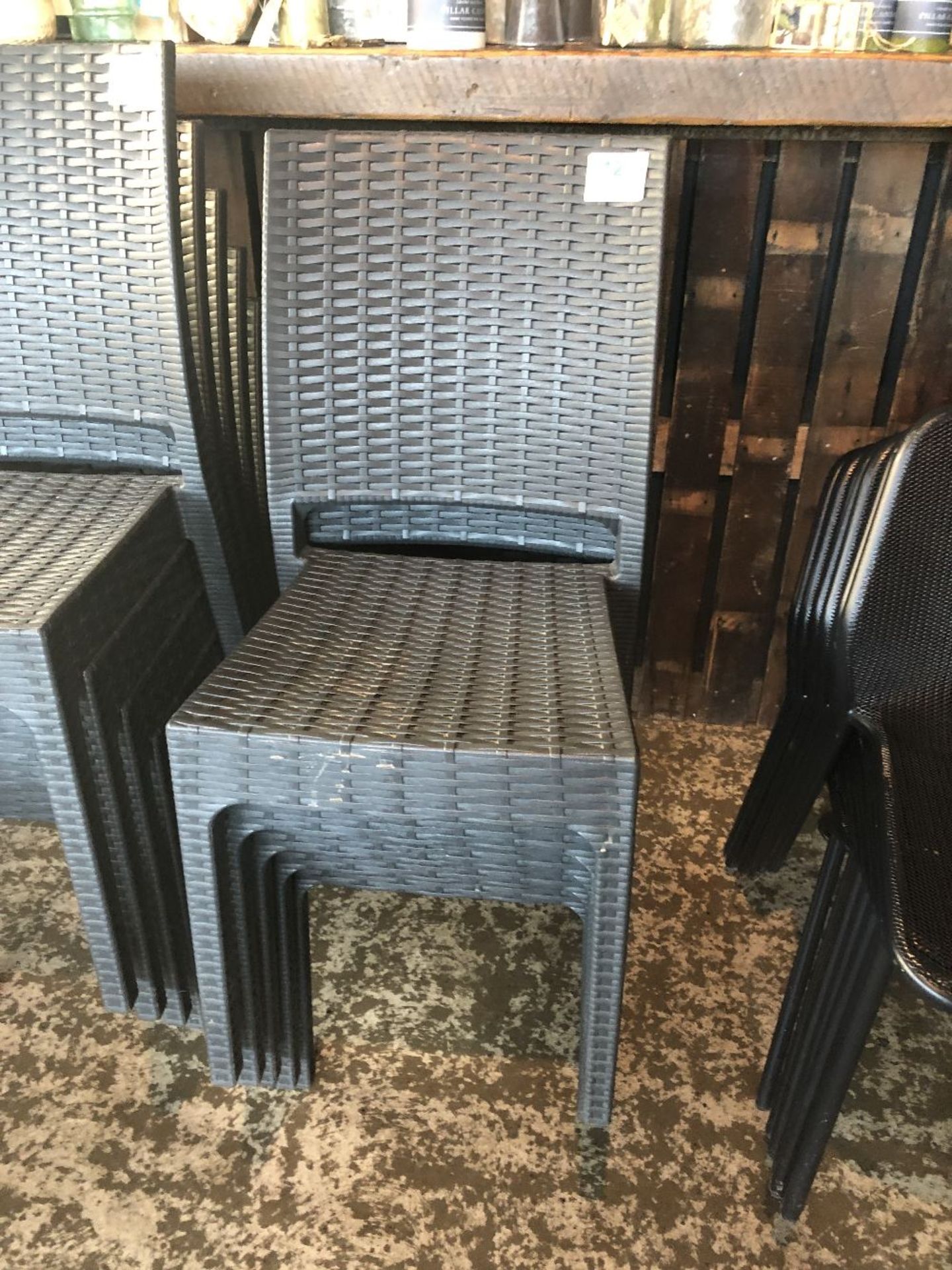 (5) Outdoor Rattan Effect Dining Chairs - Image 2 of 2