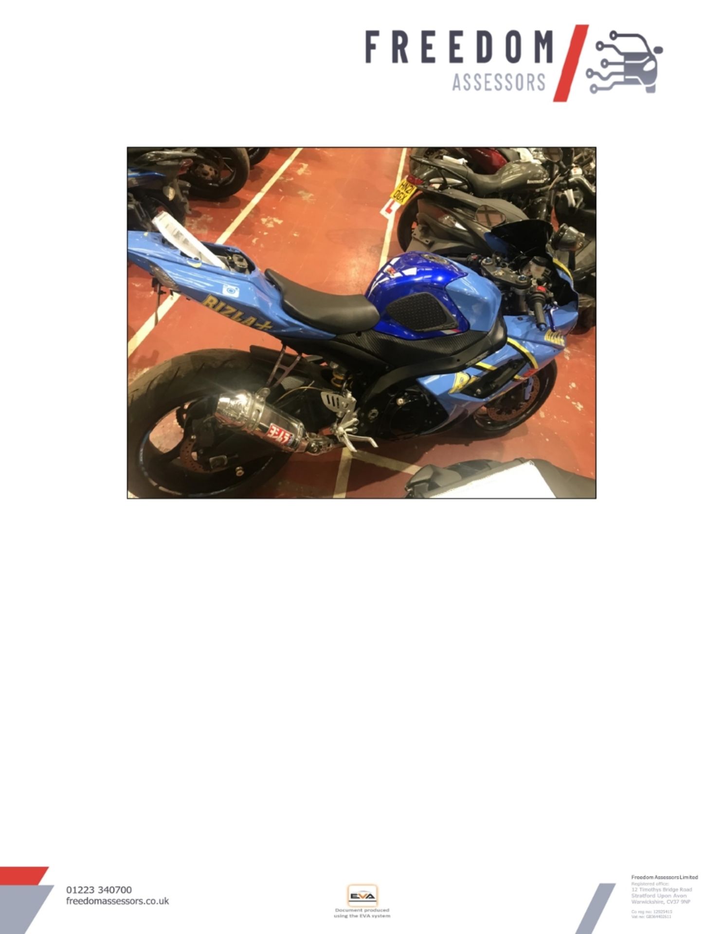 RX57 LVF Suzuki GSXR 1000 Motorcycle - Image 19 of 26