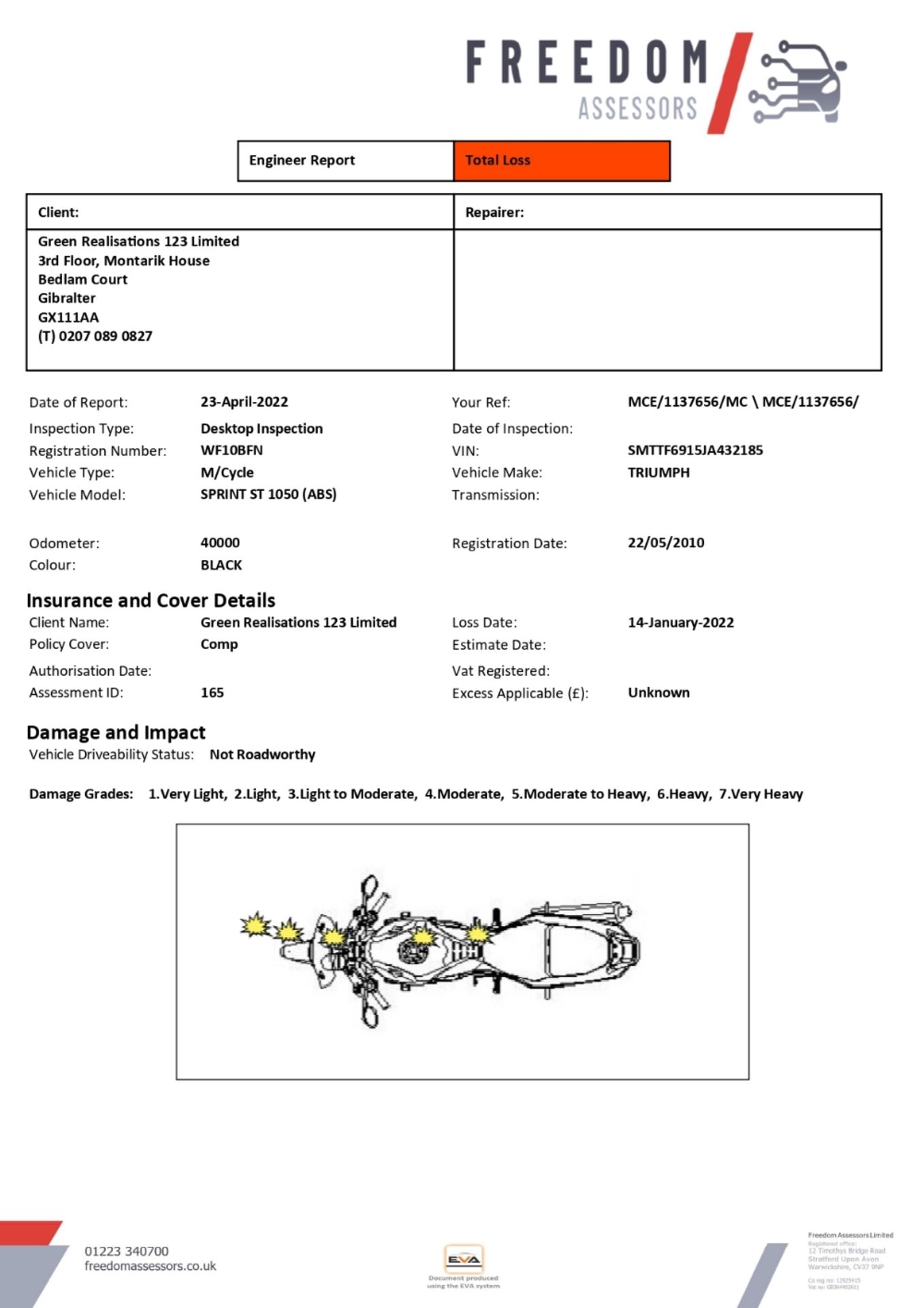 WF10 BFN Triumph Sprint ST 1050 - Image 13 of 19