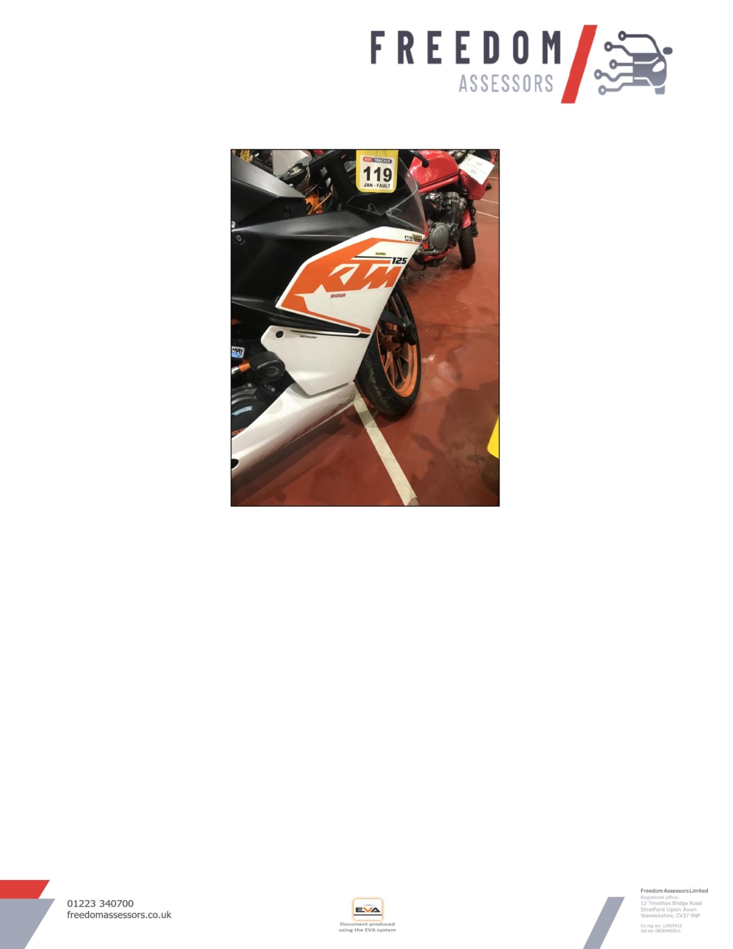 HY66 UTF KTM RC 125 16 Motorcycle - Image 34 of 34