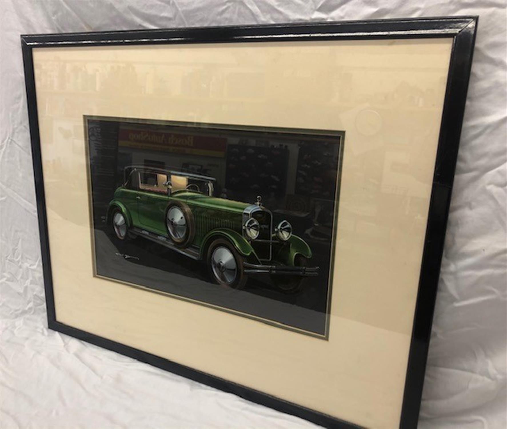 A Fine Offset-Lithographic Colour Print of a 1928 Peugeot 18CV - Image 2 of 3