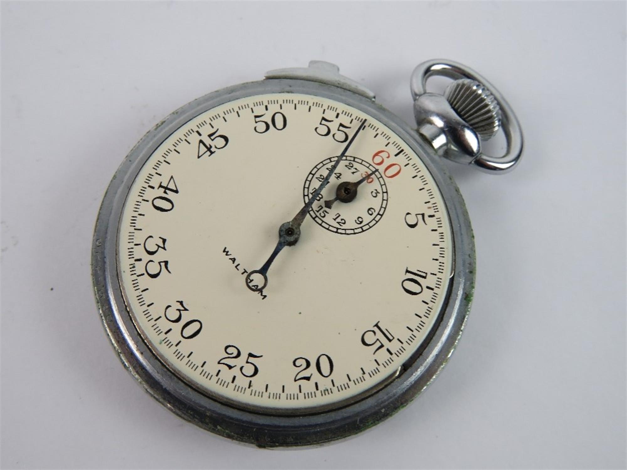 A WWII Military Pocket Watch and Waltham Military Stopwatch - Image 7 of 8