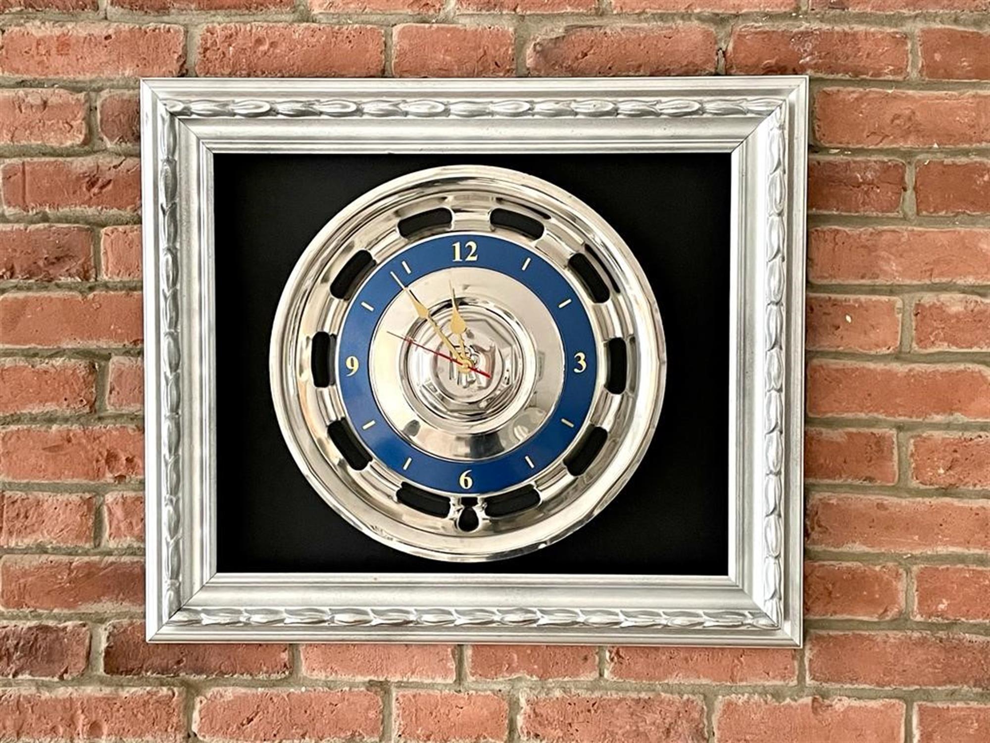 "Smooth Passage of Time" Rolls-Royce Hubcap Framed Wall Clock