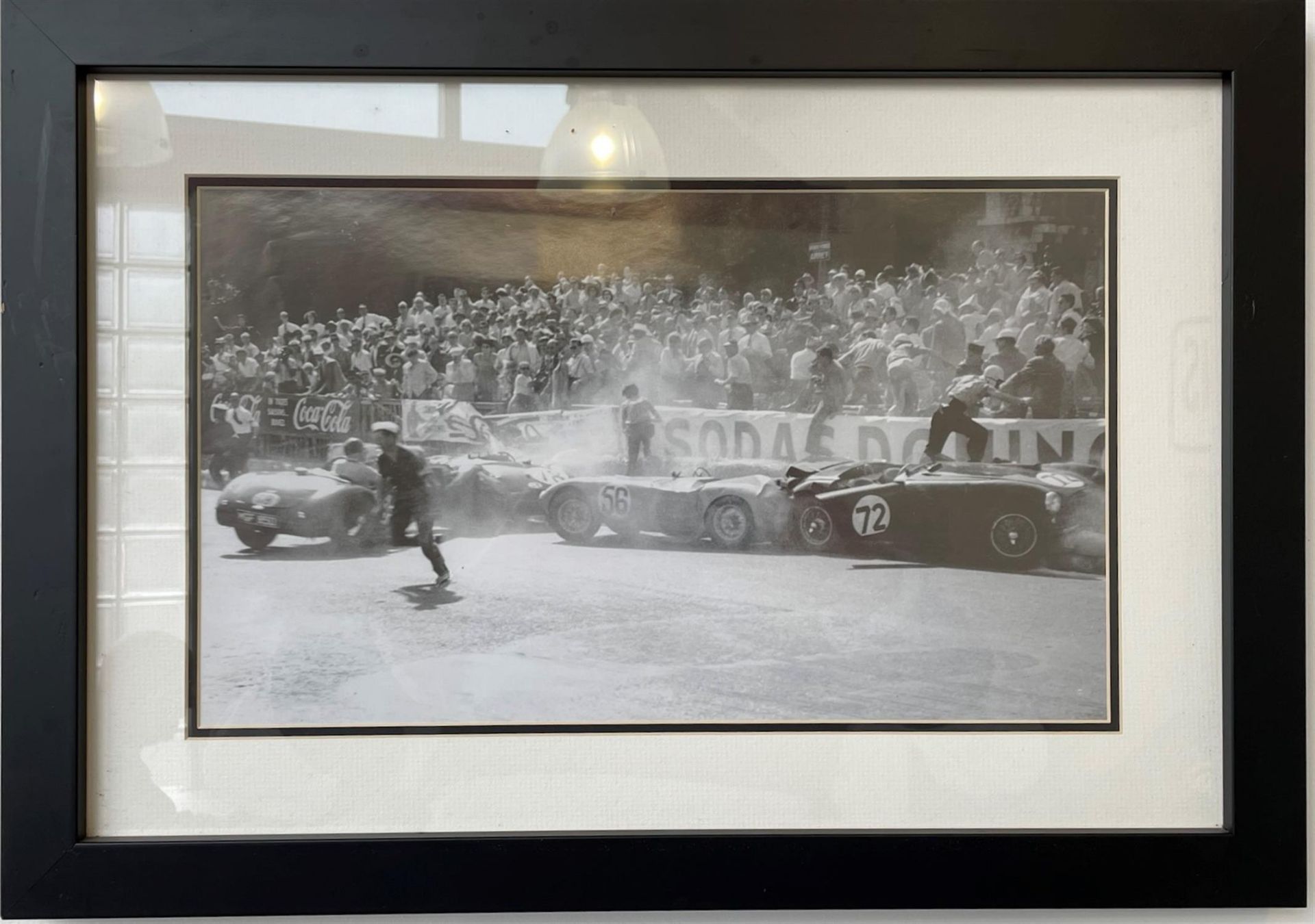 Historic Motorsport. Four B/W Framed Photographs - Image 4 of 5