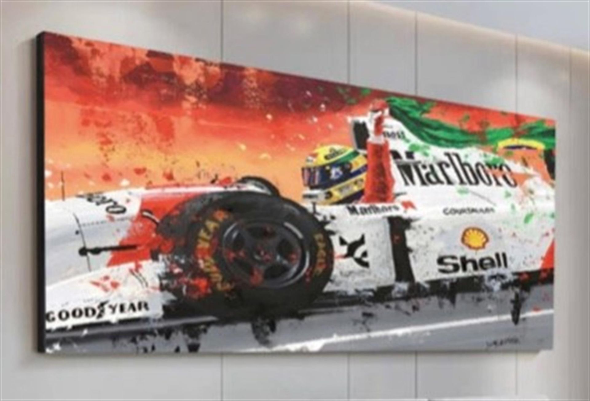 Vibrant Canvas Homage to Ayrton Senna - Image 3 of 3