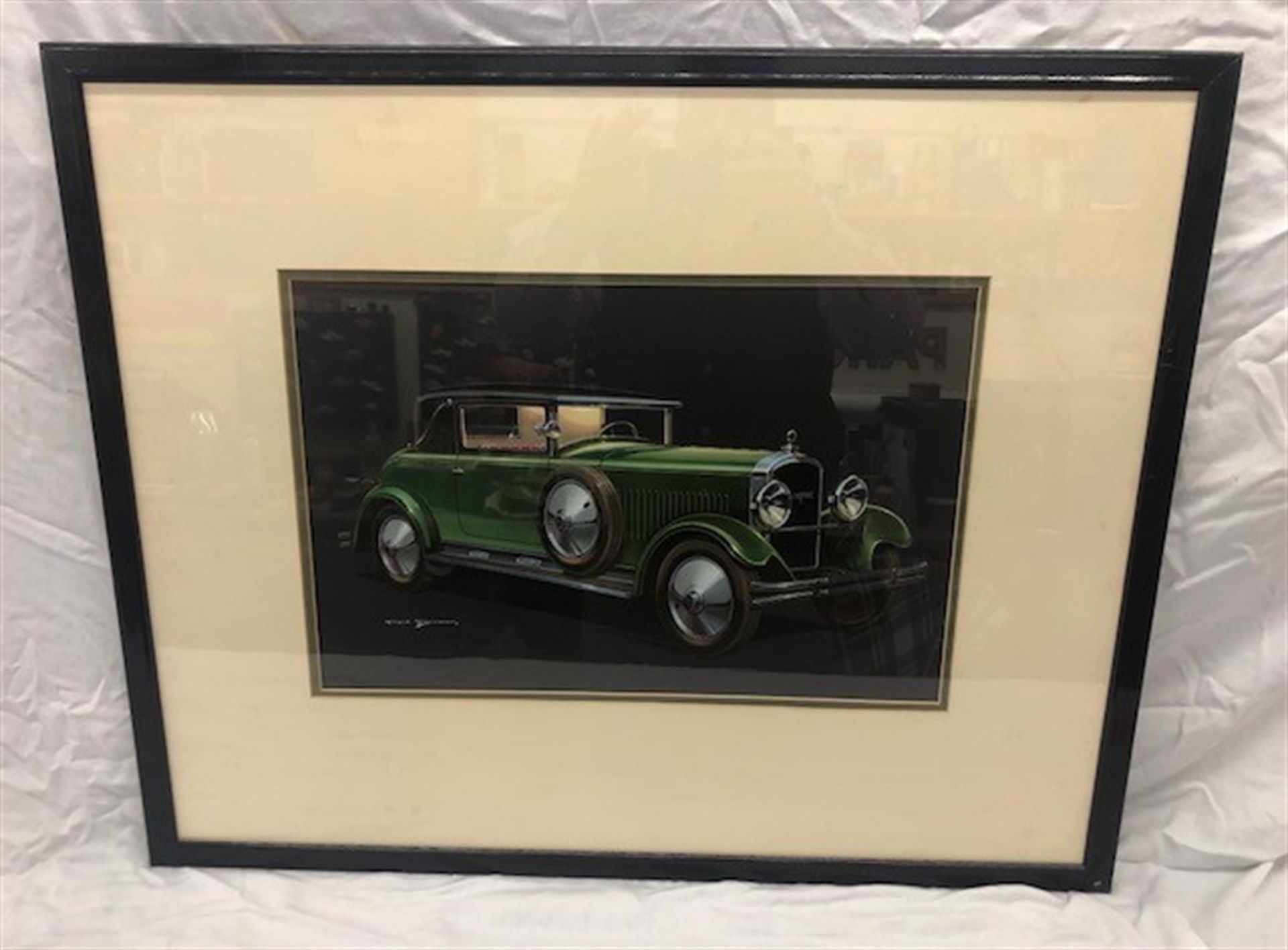 A Fine Offset-Lithographic Colour Print of a 1928 Peugeot 18CV - Image 3 of 3