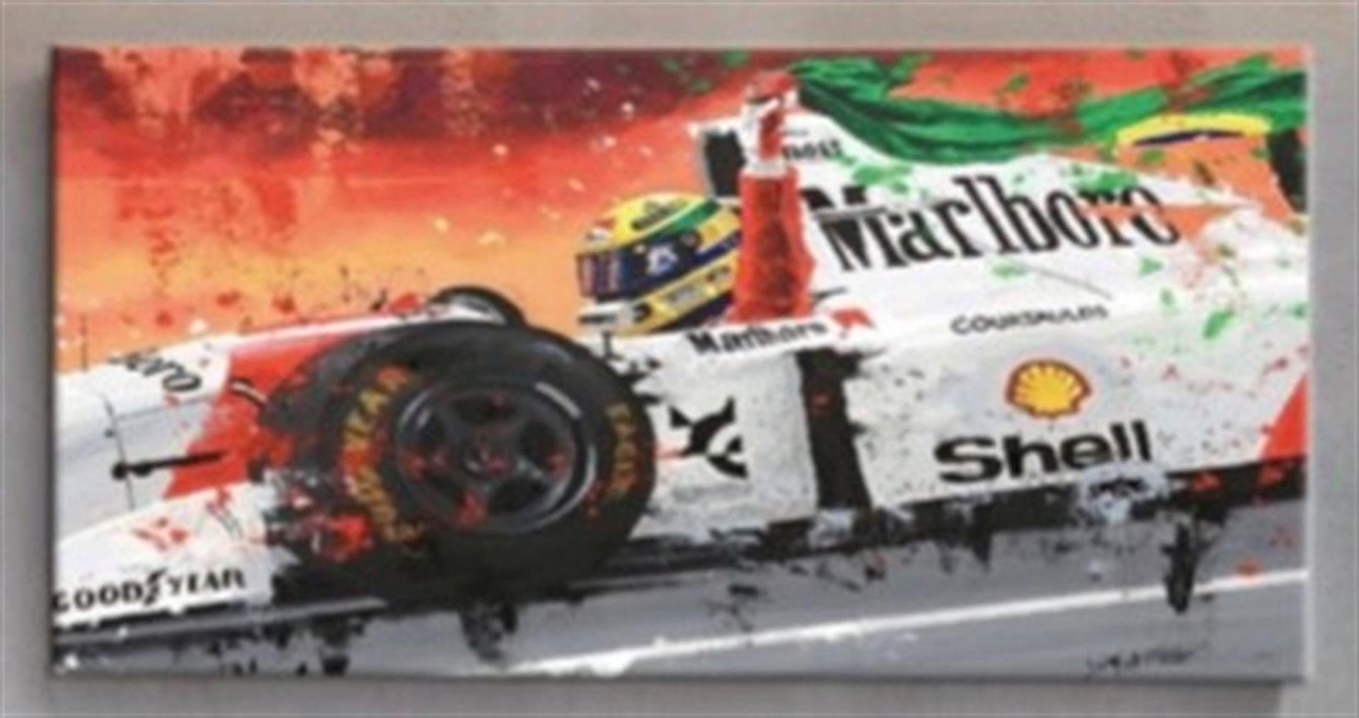 Vibrant Canvas Homage to Ayrton Senna - Image 2 of 3