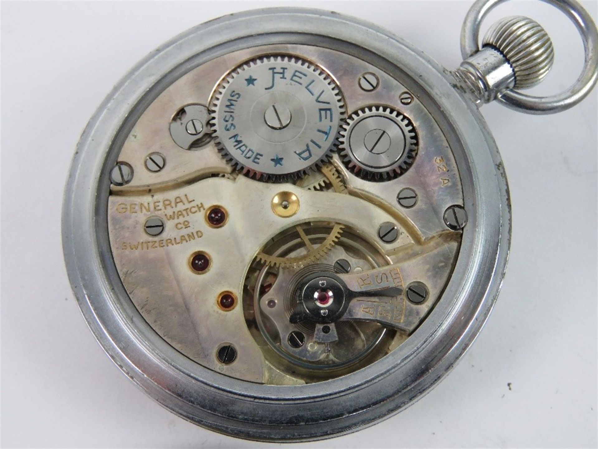 A WWII Military Pocket Watch and Waltham Military Stopwatch - Image 4 of 8