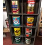 New Old Stock U.S. Quart Oil Cans