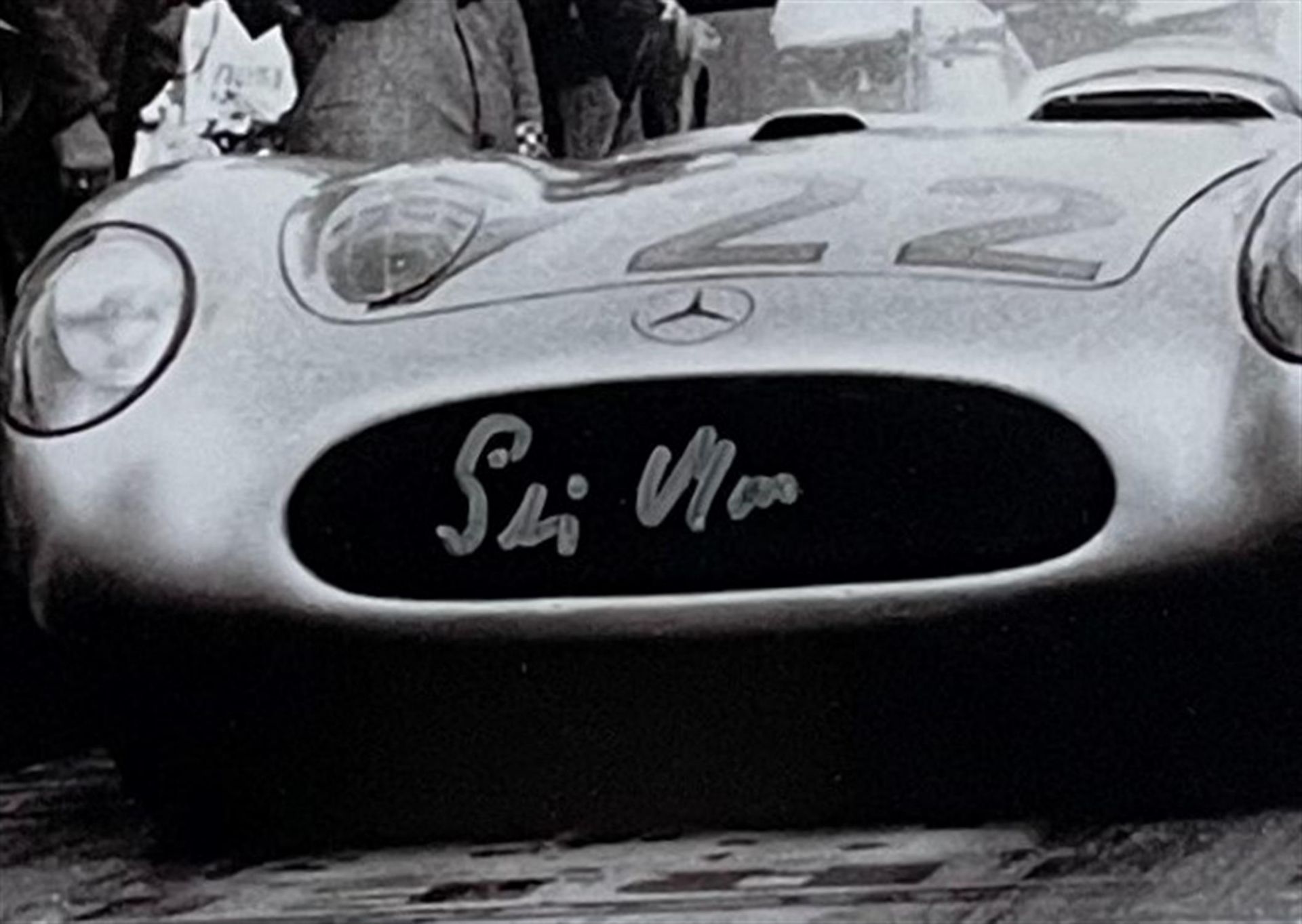 Stirling Moss Signed 1955 Mille Miglia Framed Photo - Image 3 of 4