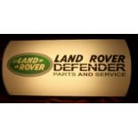 A Contemporary Land Rover-Themed Convex Illuminated Wall Sign