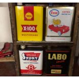 A Display of New Old Stock European Oil Cans