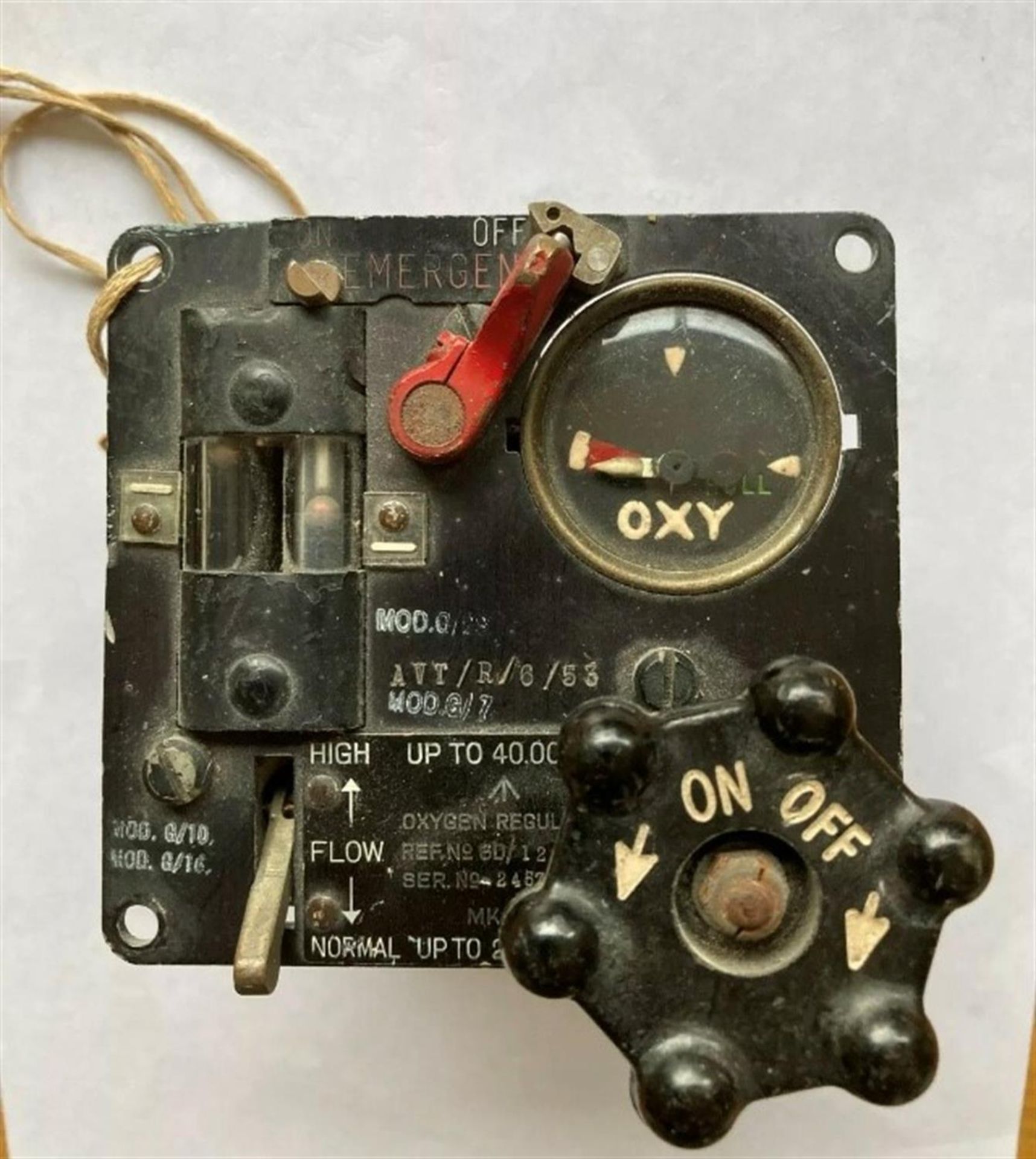 An Original RAF Supermarine Spitfire Cockpit Oxygen Regulator