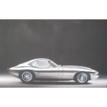 Jaguar E-Type Low Drag on Canvas.