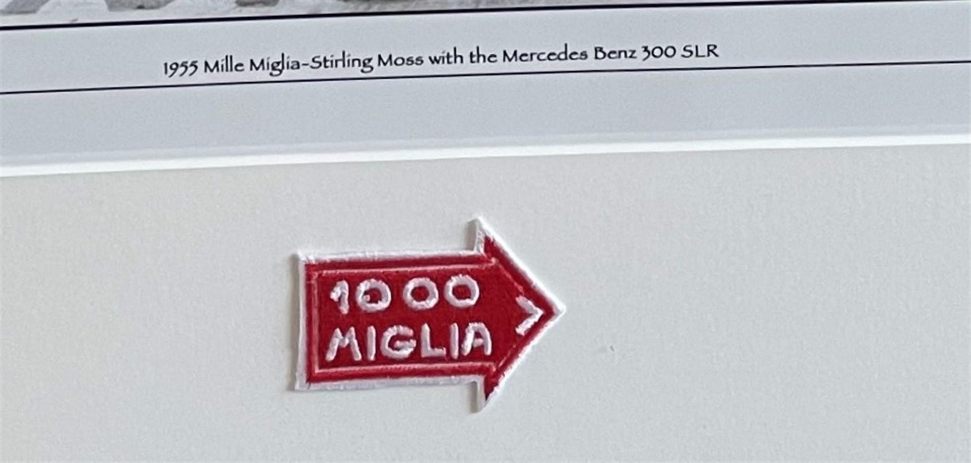 Stirling Moss Signed 1955 Mille Miglia Framed Photo - Image 4 of 4