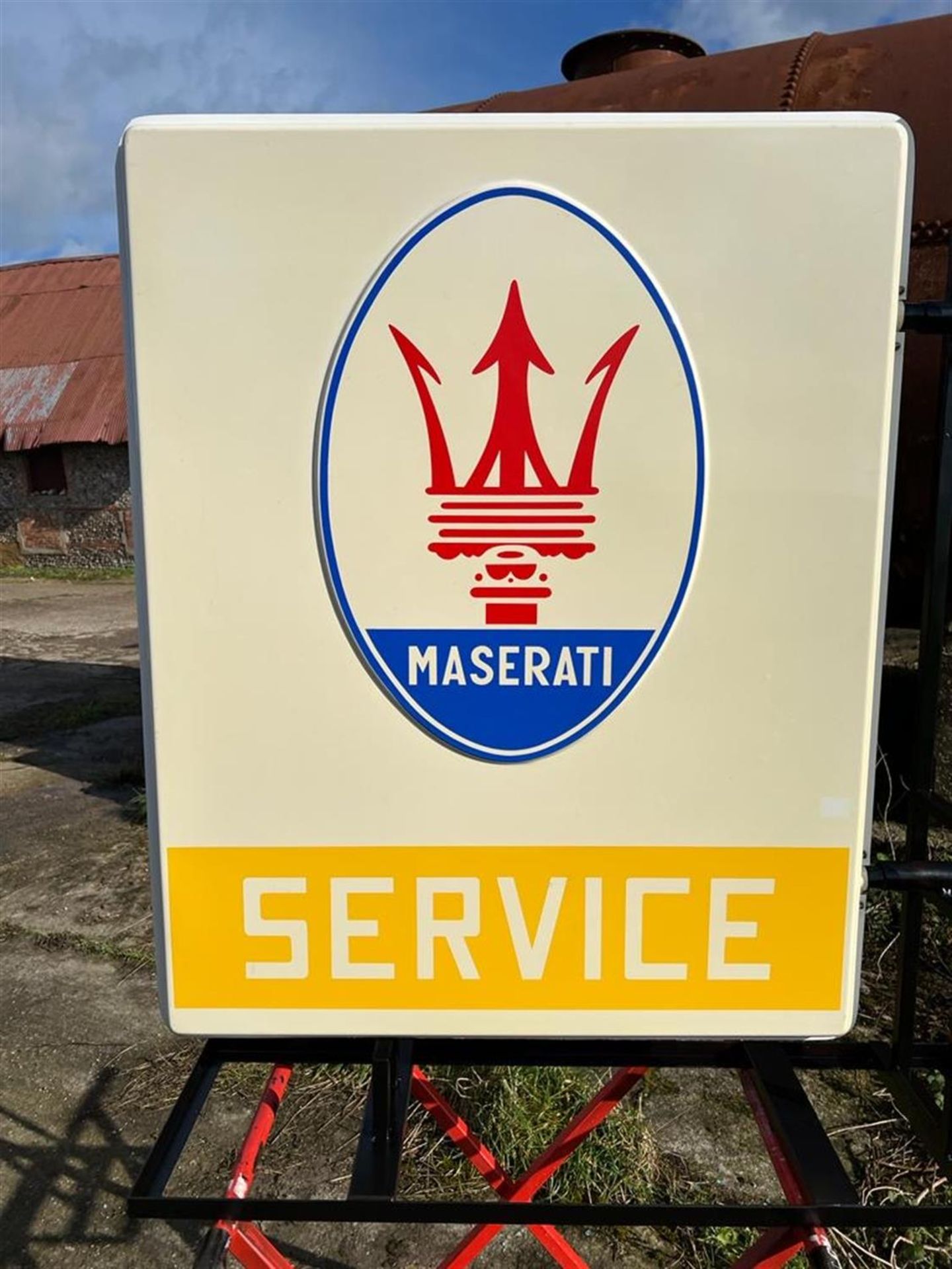 Maserati Wall-Mounted Sign with Stand