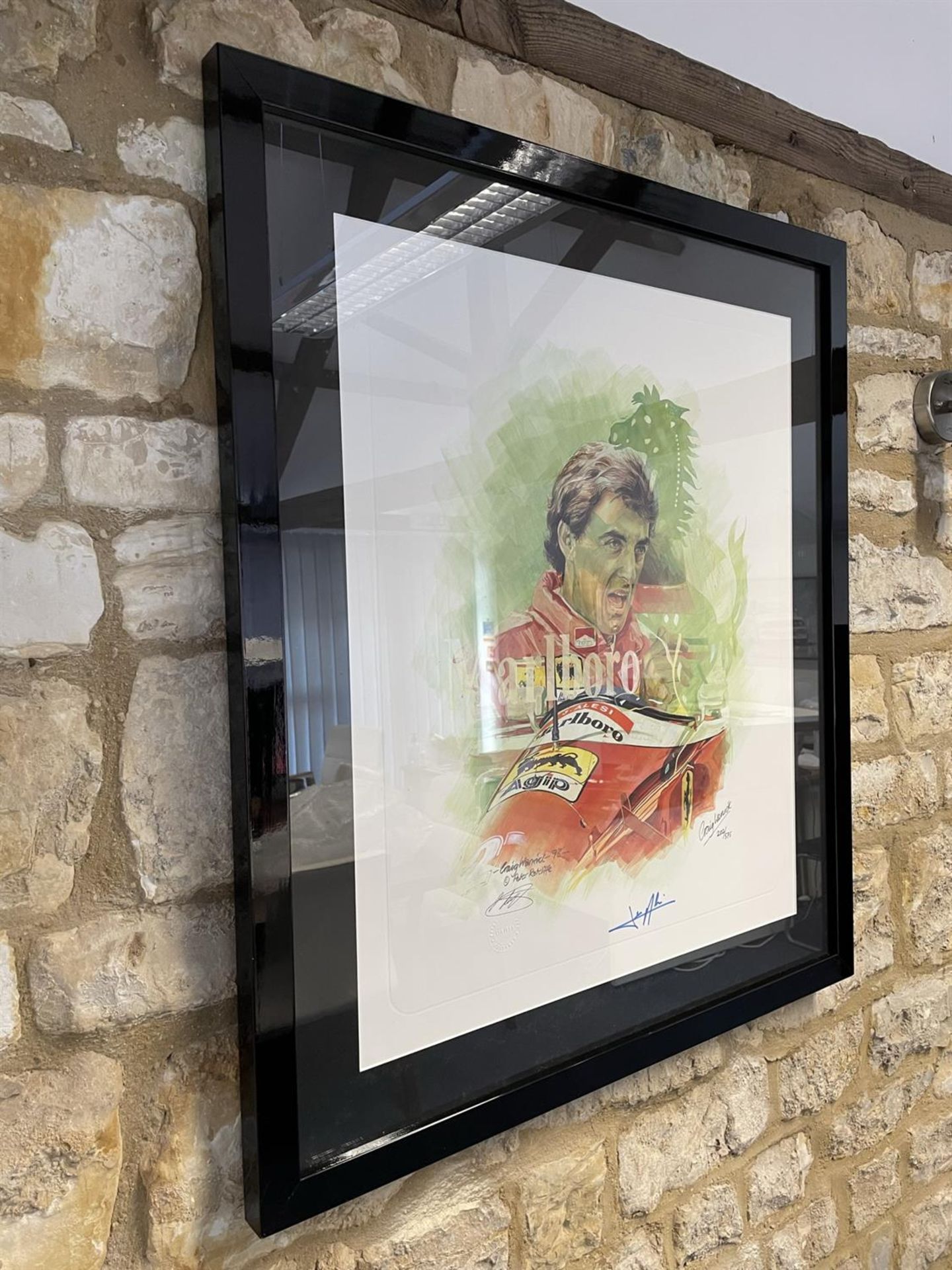 Jean Alesi Framed and Signed Collage Print by Craig Warwick - Image 6 of 6
