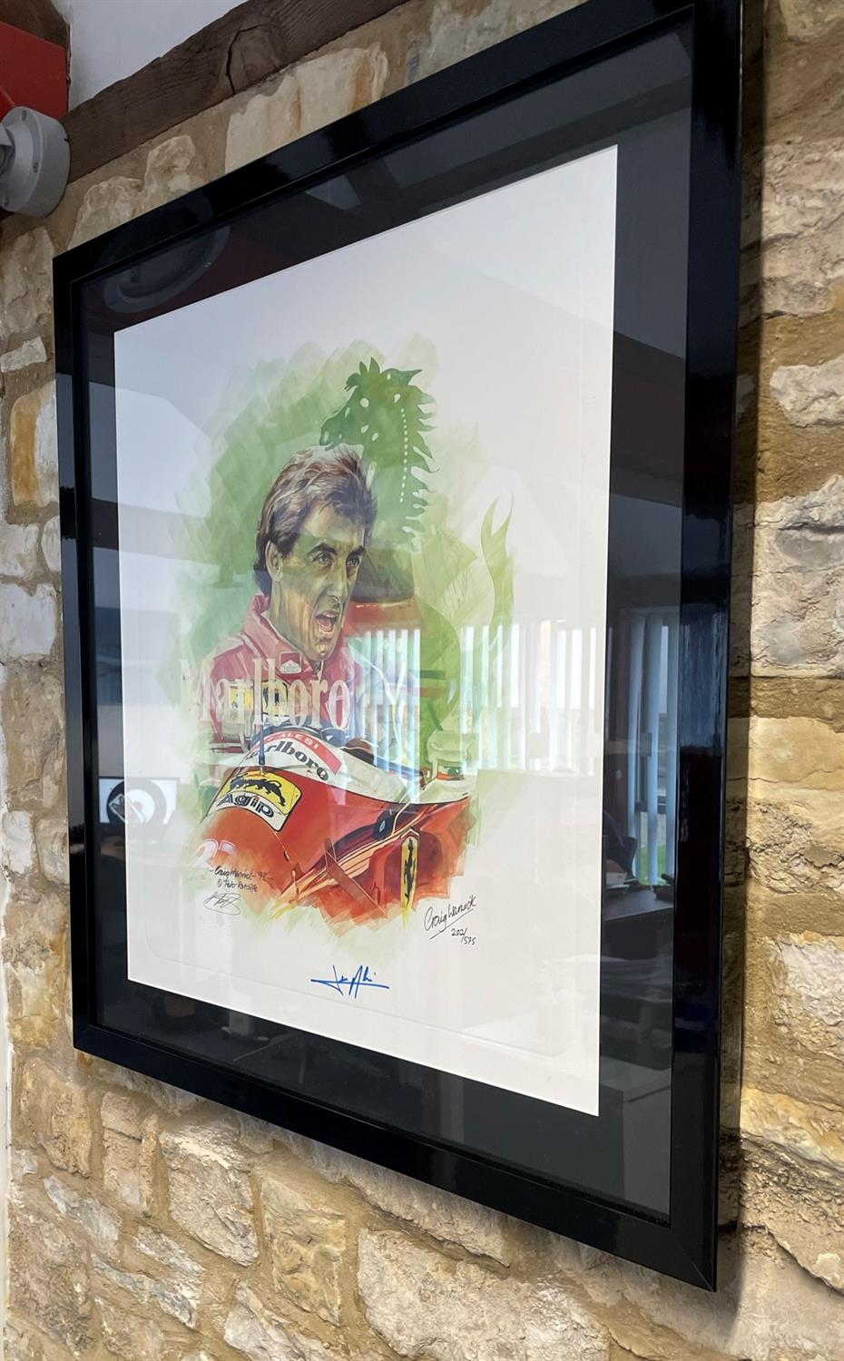 Jean Alesi Framed and Signed Collage Print by Craig Warwick - Image 2 of 6