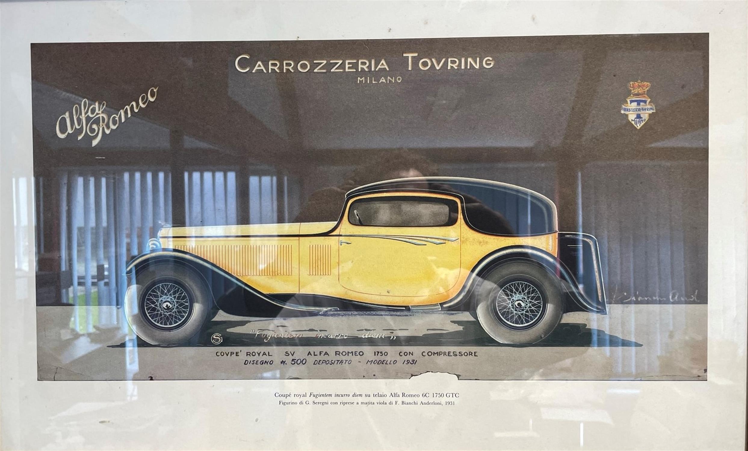 Four Framed and Glazed Carrozzeria Touring Design Studies - Image 9 of 10