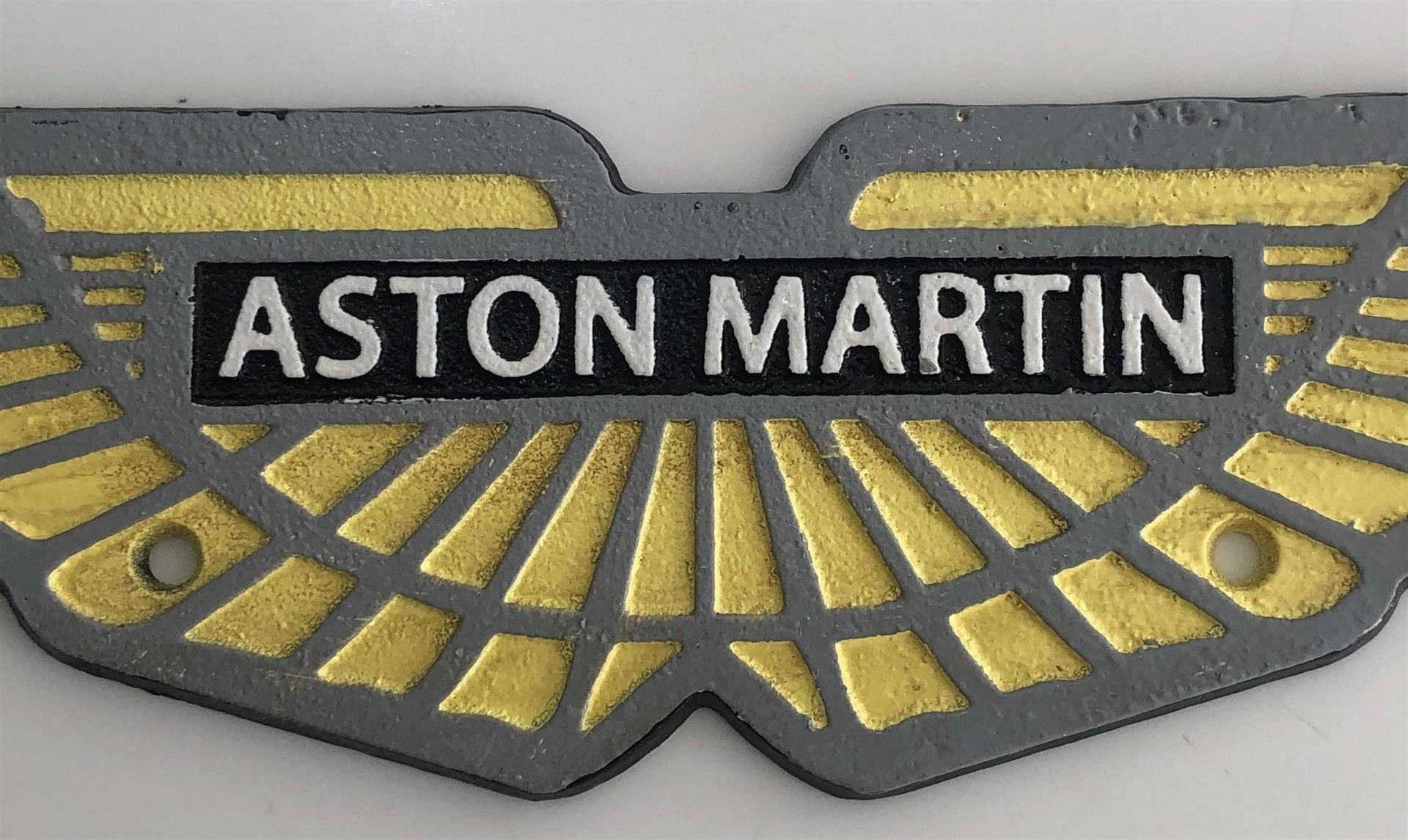 Aston Martin Wall Sign Cast and Hand Painted - Image 2 of 2