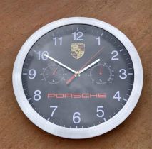 Porsche-Themed Wall Clock Having Quartz Movement