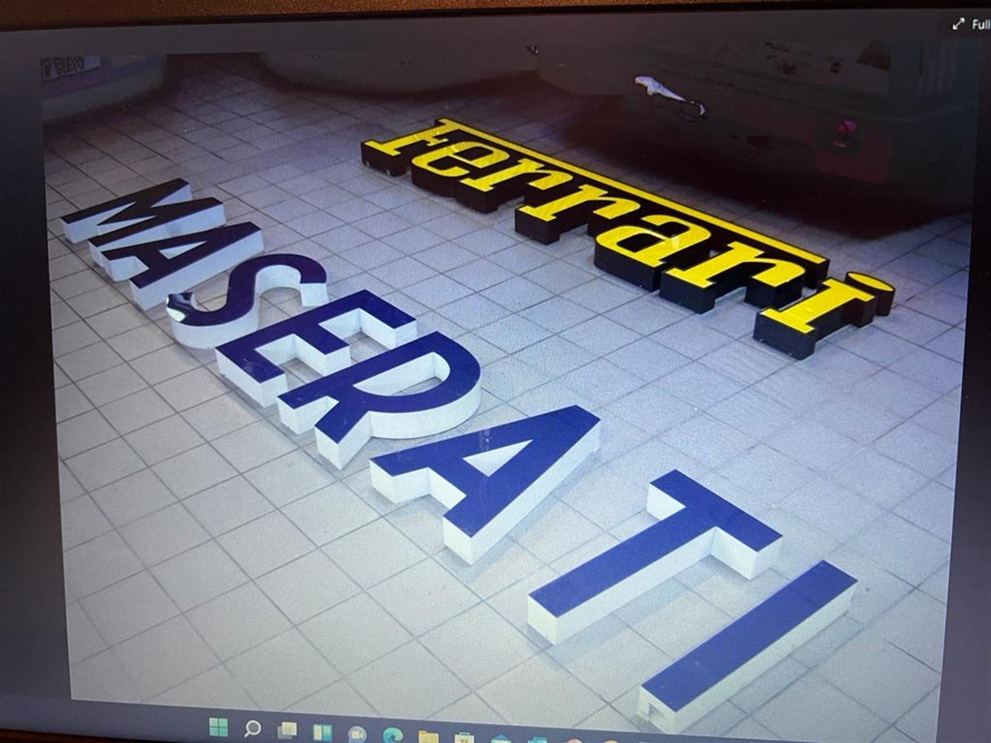 Original Substantial Maserati Dealership Illuminated Sign