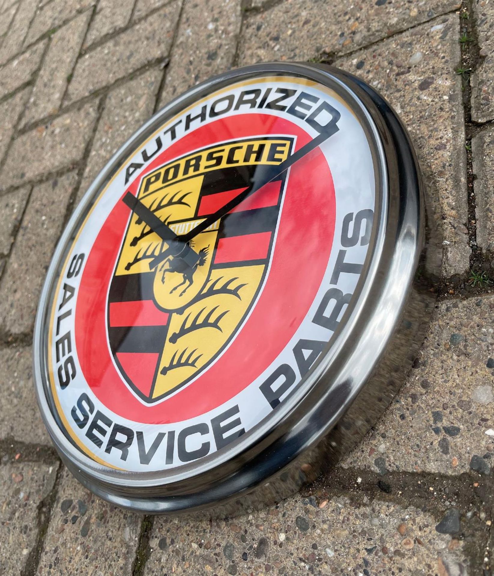 Porsche Style "Authorised Sales Service Parts" Wall Clock - Image 3 of 3