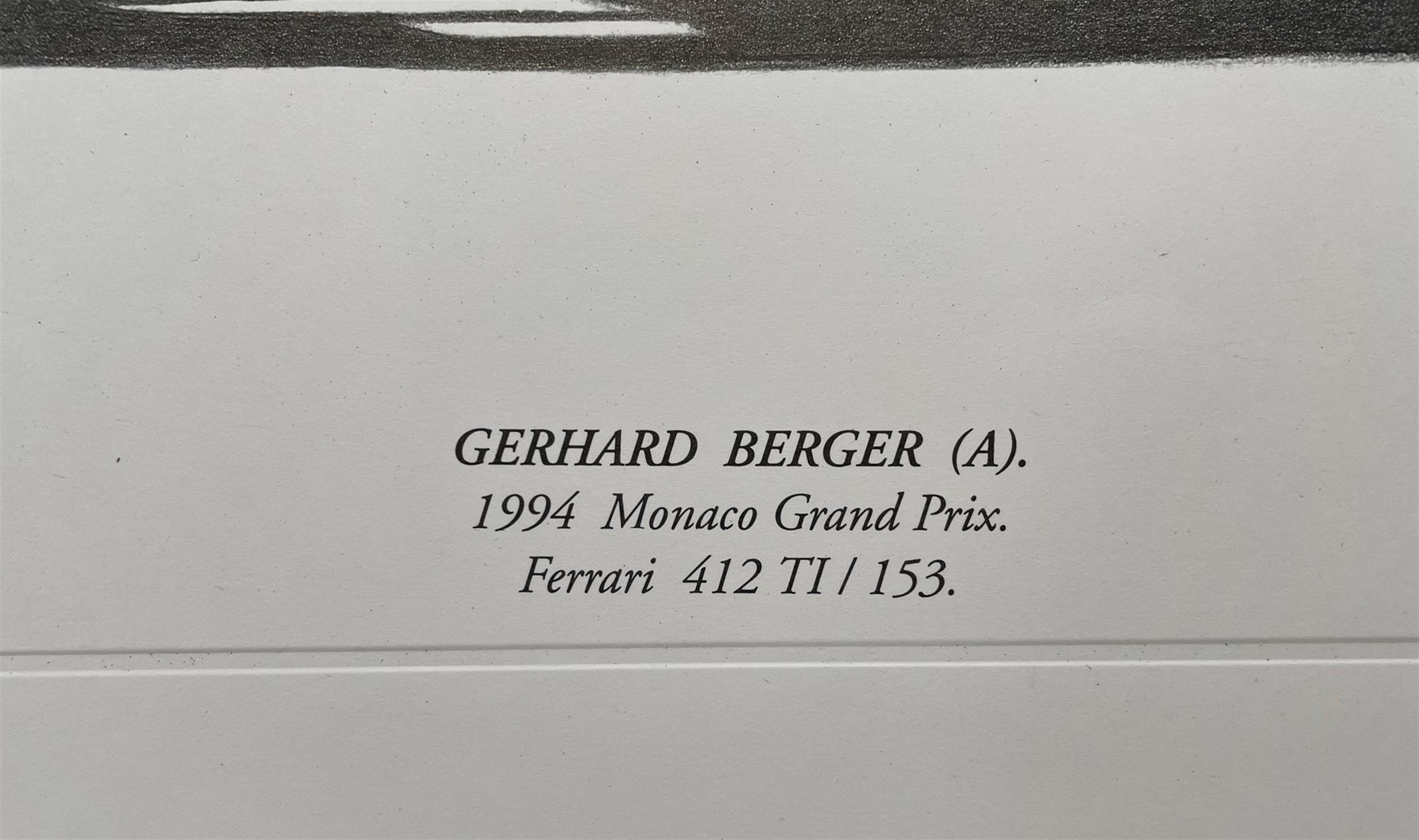 Limited Edition Print of Gerhard Berger. - Image 2 of 3