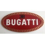 Compact Bugatti Cast and Hand Painted Wall Sign