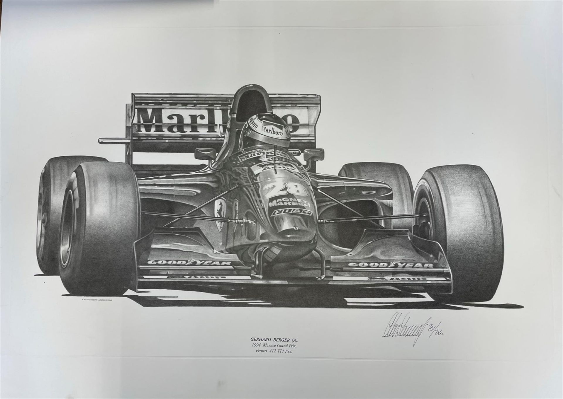 Limited Edition Print of Gerhard Berger.