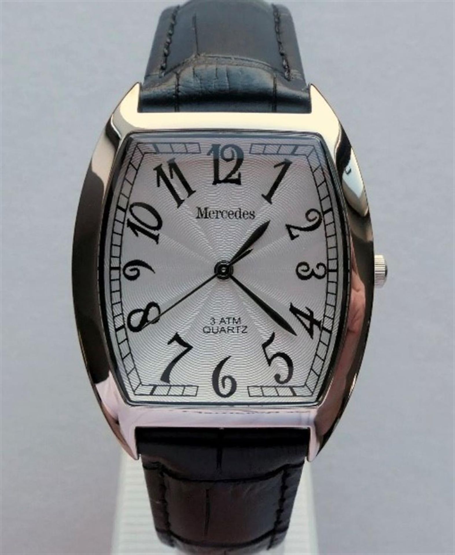 A superb and rare Mercedes Benz Art Deco style tonneau-case 'his or hers' wristwatch C2010.