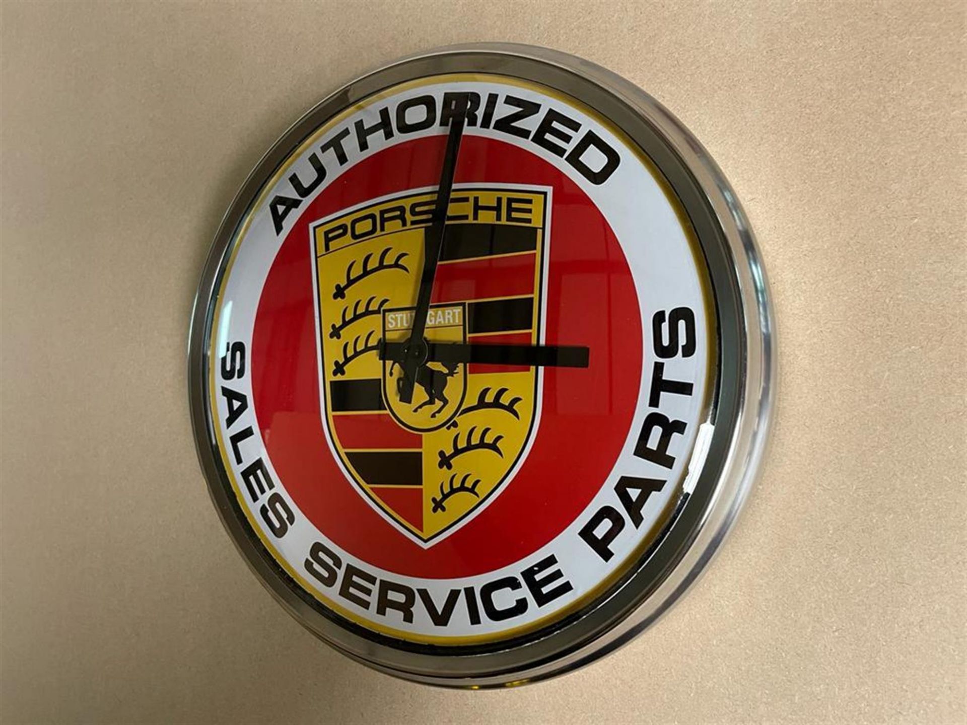 Porsche Style "Authorised Sales Service Parts" Wall Clock - Image 2 of 3